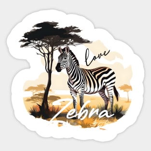 Happy Zebra Sticker